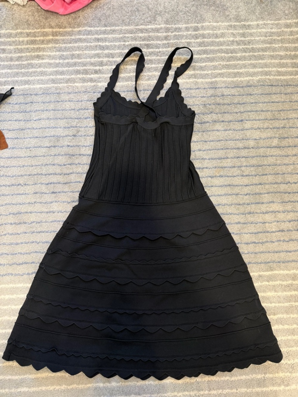 Nanette Lepore Black Sleeveless Ruffle Mini Dress - Picture 2 of 5